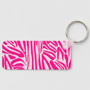 Chaveiro Impressão zebra rosa