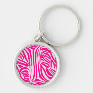 Chaveiro Impressão zebra rosa