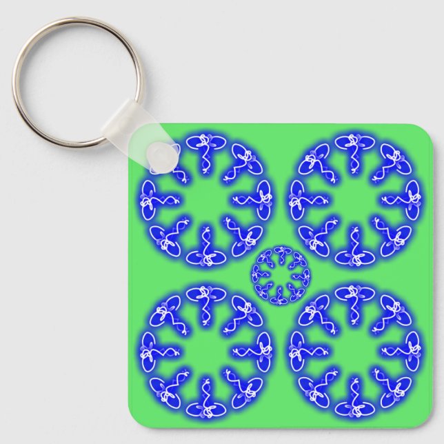 Chaveiro Impressões de caleidoscópio (Frente)