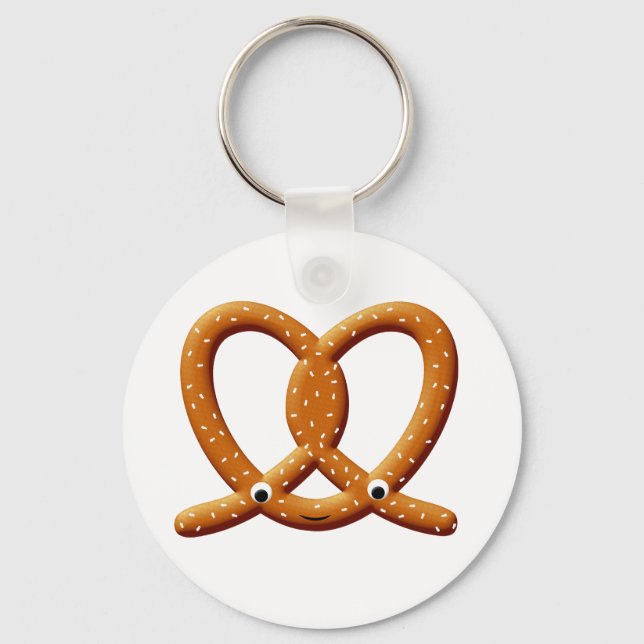 Chaveiro Impressões de Desenhos de Pretzel Fofos (Verso)