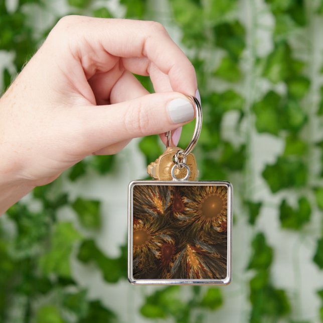 Chaveiro Impressões de girassol (Mão)