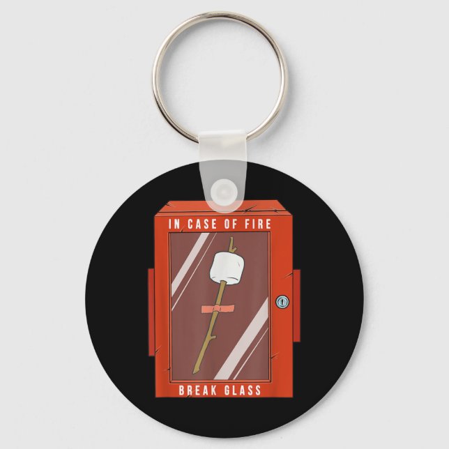 Chaveiro In Case Of Fire Break Gl Funny Camping Marshmellow (Frente)