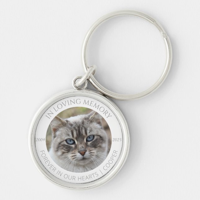 Chaveiro In Loving Memory Custom Pet Photo & Name Keychain (Frente)