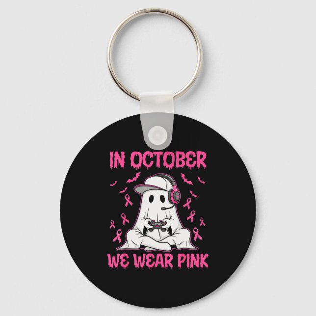 Chaveiro In October We Wear Nk Breast Cancer Gaming Ghost Y (Frente)
