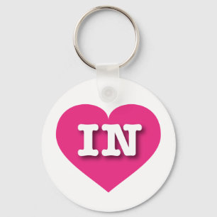 Chaveiro Indiana Hot Pink Heart - Big Love