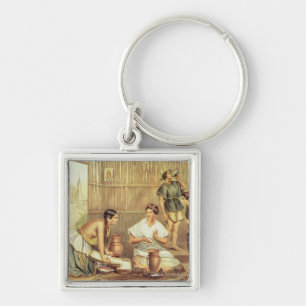 Chaveiro Indianos que preparam tortilhas