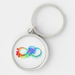Chaveiro Infinidade com água-vivas do Arco-Íris