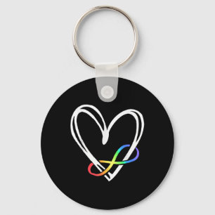 Chaveiro Infinity Heart Autism Awarness Love Não Precisa De