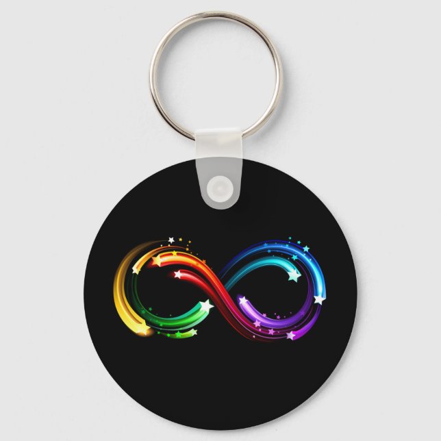 Chaveiro Infinity symbol of rainbow comets (Frente)