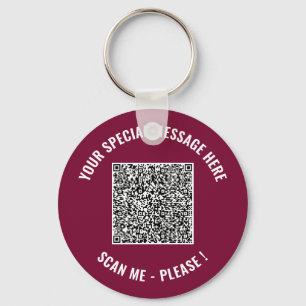 Chaveiro Informações do Código QR Sua Mensagem Presente de 