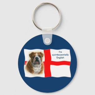 Chaveiro inglês da bandeira e do buldogue