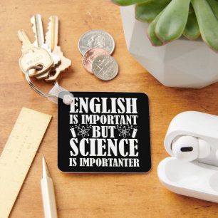 Chaveiro Inglês Importante Mas Engraçado Ciência Dizendo Pr