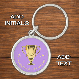 Chaveiro Iniciais de vovó número um do mundo