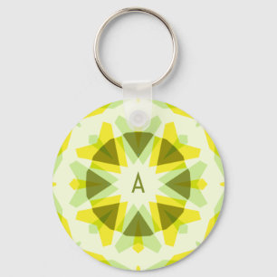 Chaveiro Iniciais Personalizados - Estrela Verde Amarelo Br