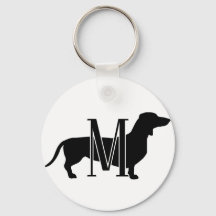 Inicial do Monograma Eu Amo Dachshunds Silhueta