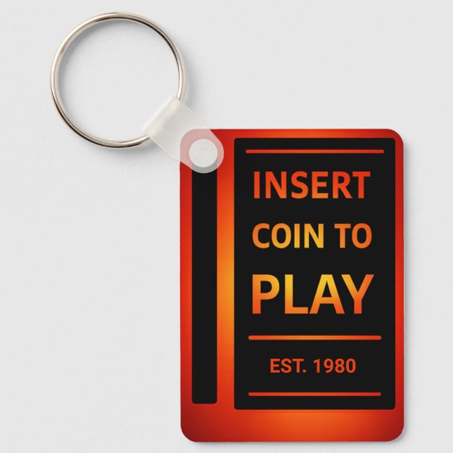 Chaveiro Insert Coin to Play Personalized EST Year Keychain (Frente)