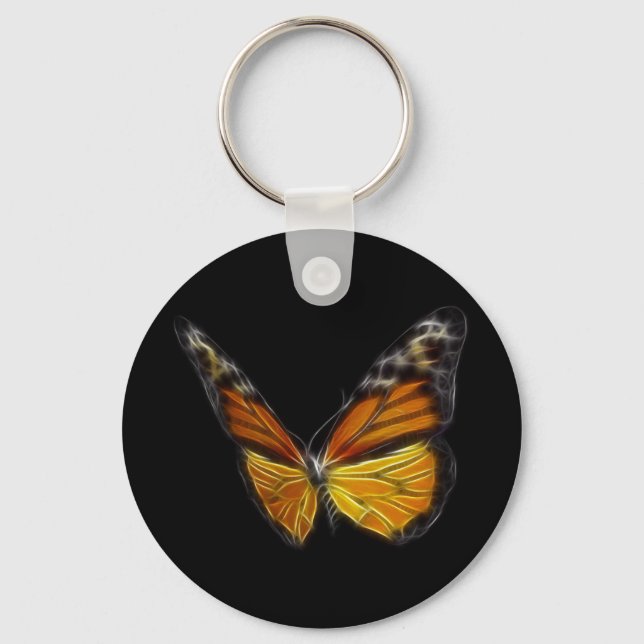 Chaveiro Inseto Voador Da Borboleta Laranja Monarca (Frente)