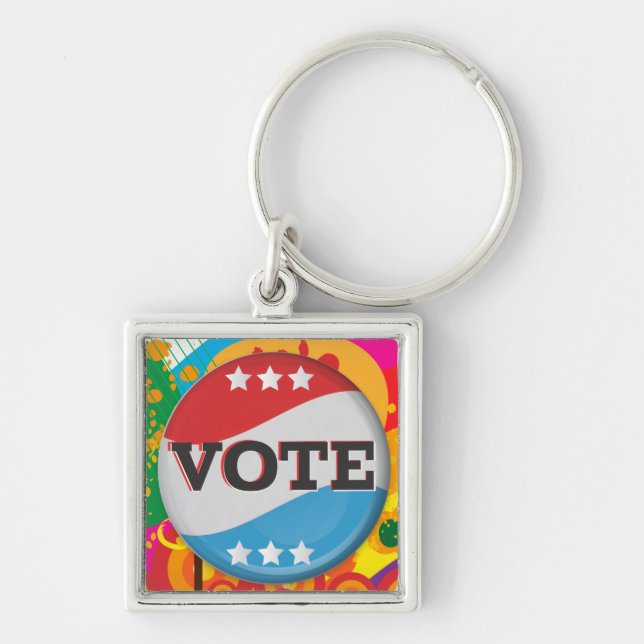 Chaveiro Insígnia de Voto Retro (Frente)