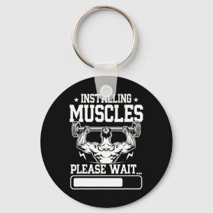 Chaveiro Instale Músculos Por Favor Espere Camisa Engraçada