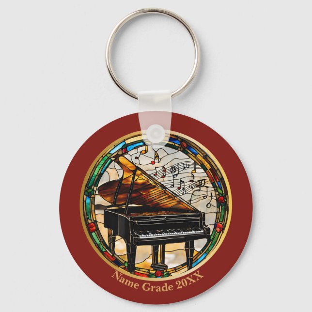 Chaveiro Instrumento Musical de Piano Personalizado (Frente)