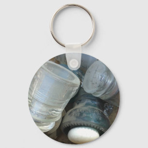 Chaveiro Insuladores de vidro da vinheta e um puxador de po