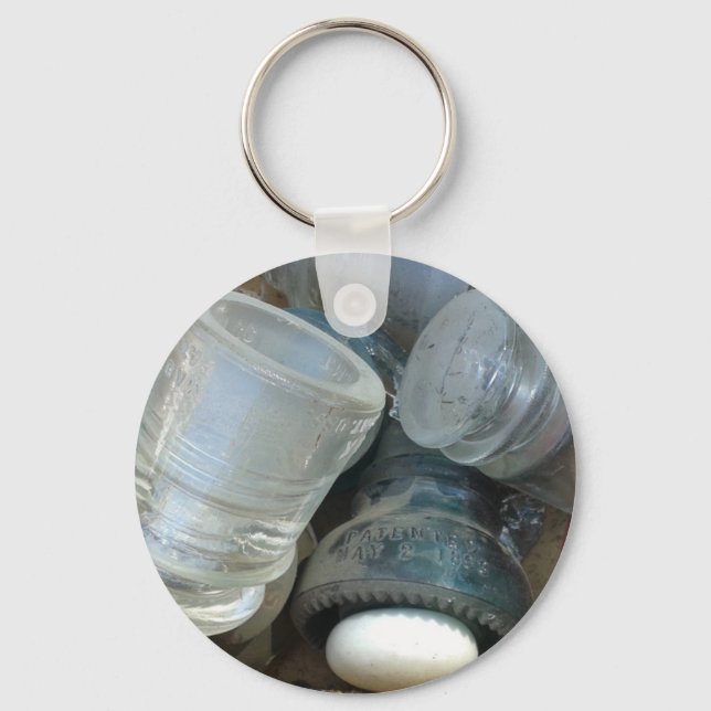 Chaveiro Insuladores de vidro da vinheta e um puxador de po (Frente)