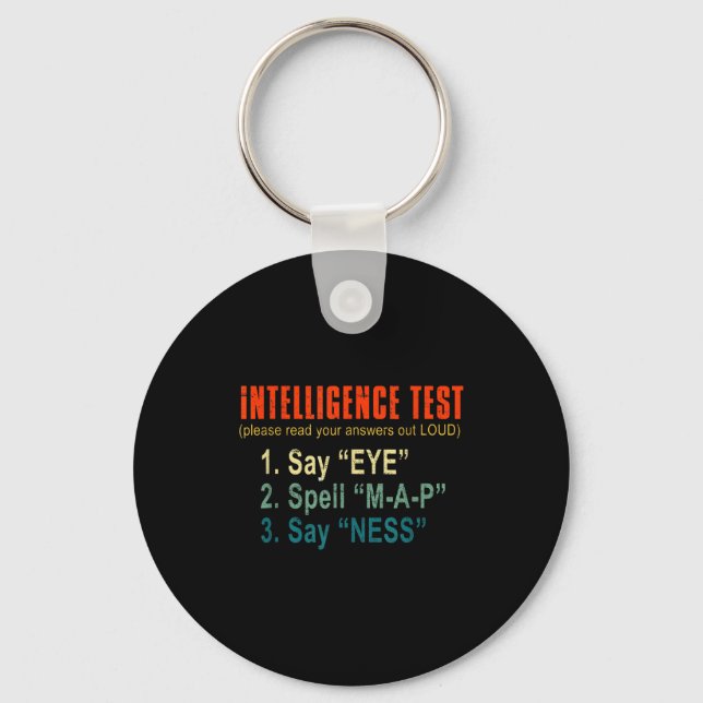 Chaveiro Intelligence Test Adult Humor Funny Sarcasm Graphi (Frente)