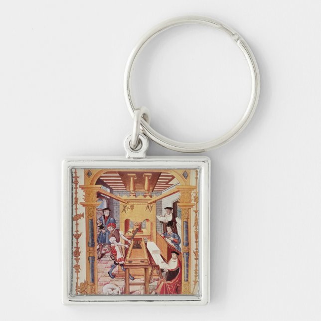 Chaveiro Interior de trabalhos de impressão do século XVI (Frente)