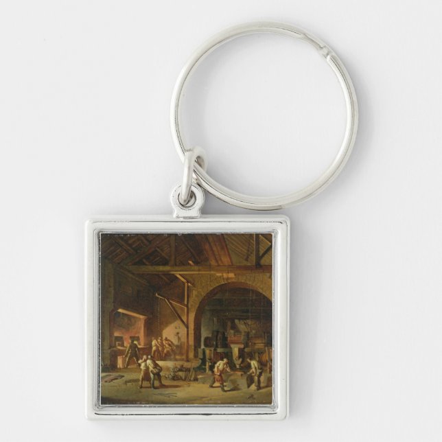 Chaveiro Interior do indústrias siderúrgicas, 1850 (óleo em (Frente)