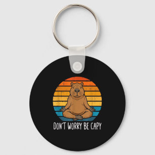Chaveiro Ioga não se preocupe seja capy capivara engraçada