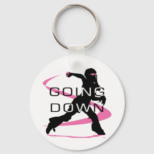 Chaveiro Ir abaixo do softball cor-de-rosa do coletor