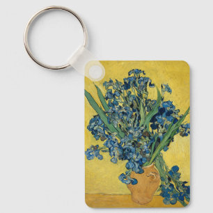 Chaveiro Íris de Van Gogh - Arte Azul e Amarelo Ousada