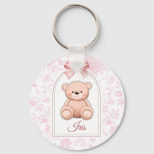 Chaveiro Iris Design de Enfermeiro de Urso Rosa Personali
