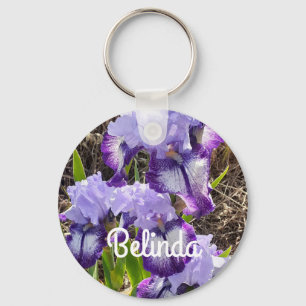 Chaveiro Iris Irises Flor Roxo Nome