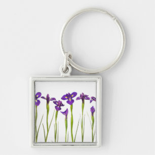 Chaveiro Íris roxas - modelo personalizado flor da íris