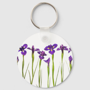 Chaveiro Íris roxas - modelo personalizado flor da íris