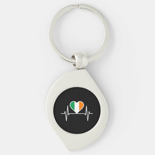 Chaveiro Irish Flag Heartbeat (Frente)