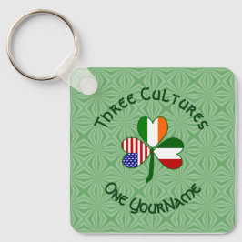 Chaveiro Irish Irish American Flags Italiano Shamrock Seu N
