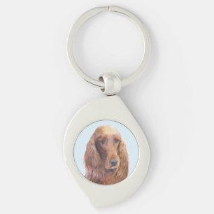 Chaveiro Irish Setter Painting - Bela Arte Original De Cach