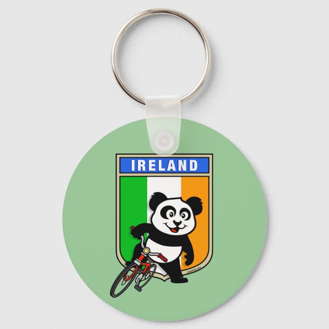 Chaveiro Irlanda ciclando Panda (Frente)