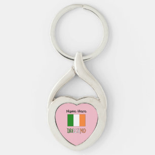 Chaveiro Irlanda e Bandeira Irlandesa Personalizadas