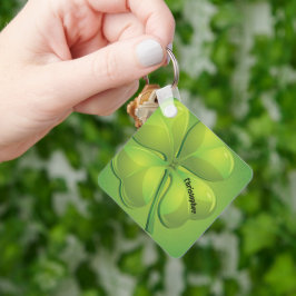 Chaveiro Irlandês Dia de São Patrício Verde Trevo Personali
