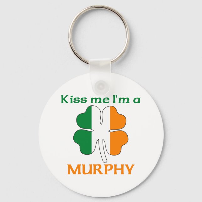 Chaveiro Irlandês Personalizado me beija Eu sou Murphy (Frente)