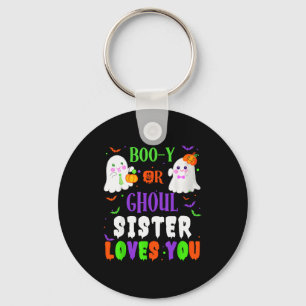 Chaveiro Irmã Boo-y ou Ghoul Te Ama Boo Bebê de Halloween