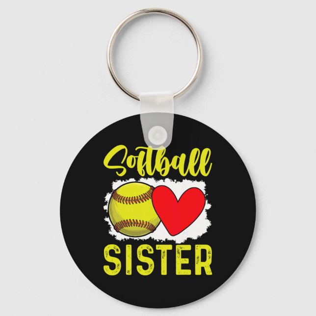 Chaveiro Irmã de Softbol Jogadora de Softbol (Frente)