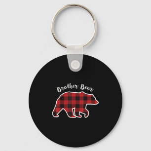 Chaveiro Irmão BEAR Men Red Xadrez Natal Família Pajama