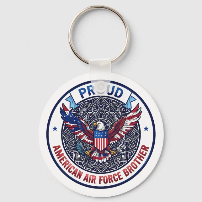 Chaveiro Irmão Orgulhoso da Força Aérea Americana (Frente)