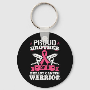 Chaveiro Irmão Orgulhoso Do Guerreiro Do Cancer Da Mama Ros