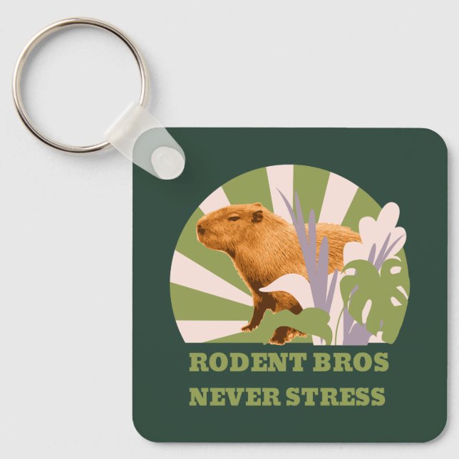 Chaveiro Irmãos Roedores Nunca Estrese Capivara (Frente)