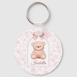 Chaveiro Isabella | Design de Enfermeiro de Urso Rosa Perso